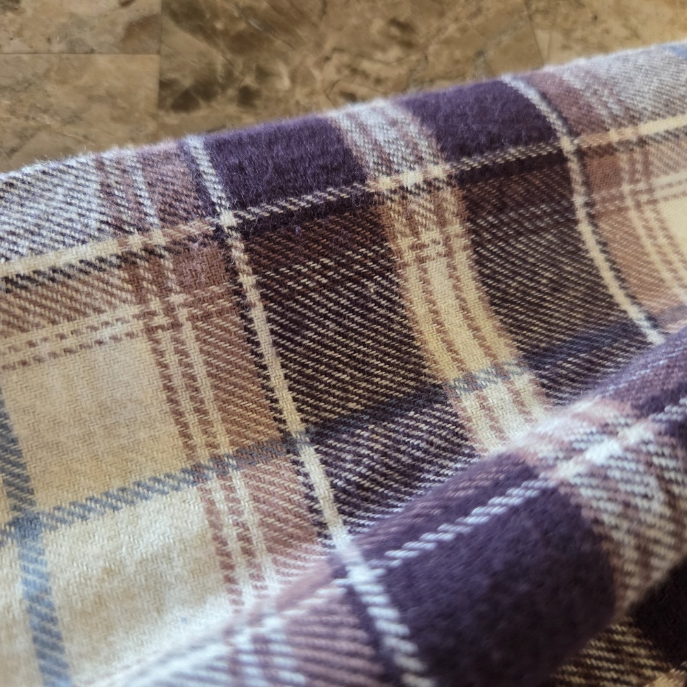 Quicksilver Shirt Mens XXL Purple Plaid Flannel 100% cotton Soft NWT casual - Picture 9 of 13